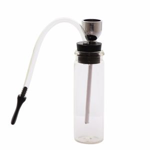 Tubulação de água da garrafa de vidro portátil mini Hookah Shisha Tubulação de fumar para fumar acessórios para filtro de tubo de metal