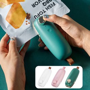 USB Charging Vacuum Sealing Machine Portable Hand Pressure Mini Heating Plastic Packaging Food Sealing Device For Home Kitchen