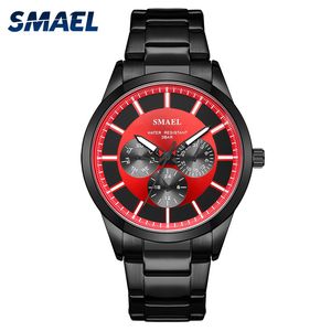 Smael Brand Fashion Men Luxury Quartz Armbandsur Militär Watch Armé Digital Clock Man Automatisk 9602 Sport Klockor WaterProo Q0524