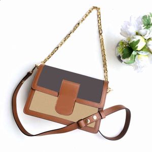 Wholesale original designs resale online - classic brand purse luxury designs shoulder bags for women handbag brown flower flap gold chain small crossbody original wallet x18cm