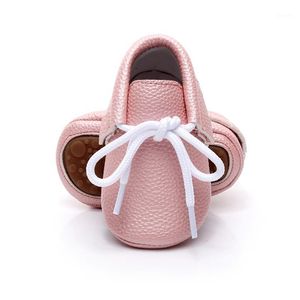 First Walkers Wholesale- 2022 Spring Pink Candy Colors Hard Sole Shoes -up Pu Leather Baby Girls Fringe Moccasins