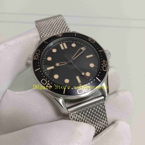 007 relógio automático masculino real po masculino mostrador preto sem tempo para morrer 300m 42mm pulseira de aço inoxidável edição professiona275j