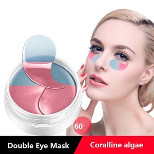 Maschera per gli occhi a doppio colore alle alghe coralline Schiarisci le linee sottili Cerchi neri degli occhi Idratante Maschere per gli occhi a due colori