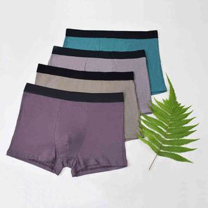 Herren Unterwäsche Boxer Trunk Coton Unterbekleidung Unterwäsche Unterwäsche leichtere Unterhose Männliche Reine Männer Höschen Baumwolle Solide Shorts H1214