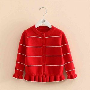 Wholesale teenage girls christmas gifts for sale - Group buy Autumn Spring Years Old Teenage Christmas Gift Children S Baby O Neck Ruffles Knitted Kids For Girls Cardigan Sweaters
