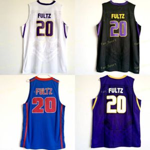 NCAA Huskies Markelle College #20 Fultz Jersey Purple Black White DeMatha High School Markelle Blue Fultz Basketball Jerseys