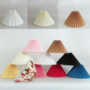 Lamp Covers & Shades Japanese Style Fabric Lampshade Pleated Shade For Table Standing Floor Bedroom Decor E27