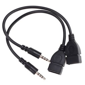 3 mm mannelijke audio auxaansluiting naar USB type een vrouwelijke otg connector converter adapter kabelgraad kabel voor auto mp3