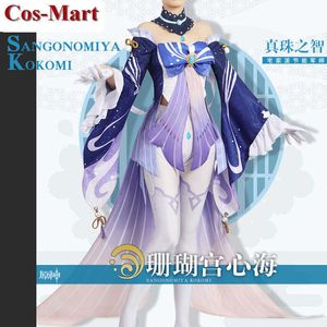 Spiel Genshin Impact Sangonomiya Kokomi Cosplay Kostüm Süßes elegantes Kleid Unisex Aktivität Party Rollenspiel Kleidung nach Maß Y0903