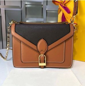 Yüksek Kaliteli Renk Eşleştirme Çanta Omuz Çantası Messenger Çanta Crossbody Çanta Retro Olumlu ve Negatif Çift Taraflı Tasarım Cüzdan