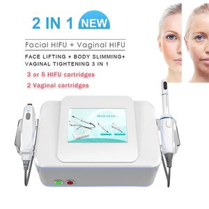 Toppkvalitet 3 i 1 vaginalstramning Hifu Machine Face Lift Facial-föryngring Fokuserad ultraljud Hudlyftanordningar