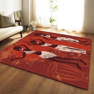 Wholesale tatami sofas resale online - Carpets African Women Portrait Pattern Large For Living Room Anti Slip Sofa Tatami Floor Mat Bedside Rugs Salon