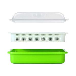 Fröhjulsbricka BPA Gratis PP Jordfri Wheatgrass Grower Lid Plate Hydroponic 210615