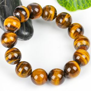 Natural Stone Beads Buddha Strands Bracelet Brown Tiger Eyes Yoga Meditation Braclet For Men Women Hand Jewelry