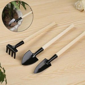 3 pçs / set mini jardim suprimentos sacar a casa cultivada plantio de plantio de flor pá pá escavação de ancinho ternos de três peças ferramentas de jardinagem RH1020