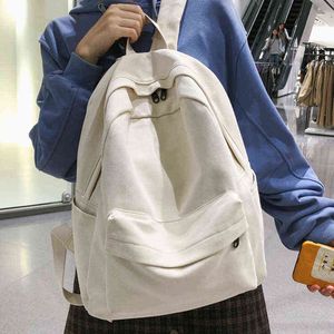 バックパックスタイルBagjoypessie Fashion Female BookBag Cotton Women for Teenager Girl College Men Black Schoolバッグ学生Mochila 220723