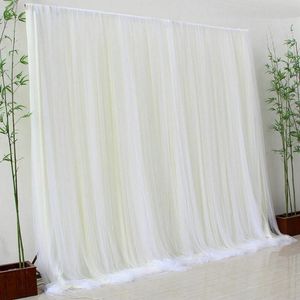 Curtain & Drapes Ivory Tulle Chiffon Backdrop For Bridal Wedding Ceremony Curtains Po Booth Background Born Baby Shower Party Decoration