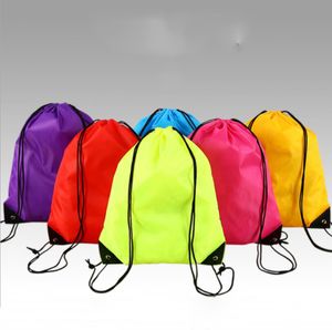 Kids Drawstring Bag Clothes Shoes Bags School Sport Gym PE Dance Backpacks Nylon Backpack