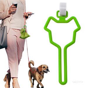 Dog Poop Bag Holder Avfall Bag Carrier Pet Leash Dispenser Handsfree Hållare för hund Poop Väskor 7 färger T500729