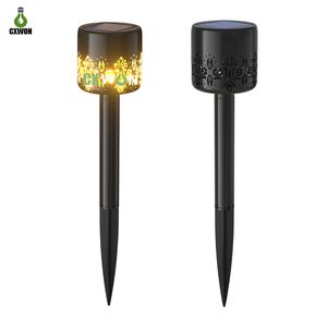 Solar Grden Lamp Hollow Projection Lawn Light for Outdoor Yard Pathway Decoration Effect Lighting