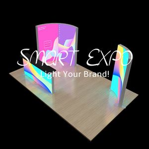 Рекламный дисплей с подсветкой выставки рекламный дисплей с кадрами наборов на заказ напечатанный полный цвет SEG графика