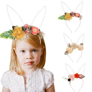 Wholesale cute kids hair styles resale online - 6 Styles Ins Cute Girl Hair Accessory Imitation Flower Rabbit Ear Design Accessories kids Jewelry Birthday Party Gift Hair Sticks