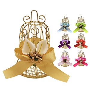 Kuş Kafesi Düğün Lehine Kutular toptan satış-Hediye Paketi adet Düğün Şeker Kutusu Metal Birdcage Bell Şekil Kutuları Doğum Günü Favor Dekoratif Ambalaj Parti Malzemeleri