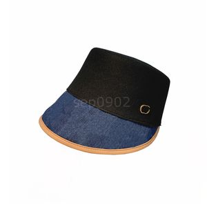 Cappelli da donna in denim di lusso doppio lettere cappello moda lettera jacquard tappo signore cappucci alla moda di alta qualità