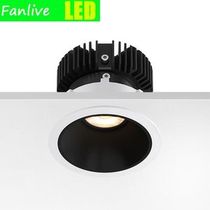 Wholesale thin spot lights resale online - Downlights pc W COB Led Diameter mm Thin Rim Recessed Round Ceiling Spot Lights Lamps For Indoor Home