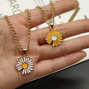 Mode Sonnenblumen Halskette für Frauen Anhänger Halskette Geschenk Party kragen Halskette Zubehör Halsketten Schmuck Großhandel