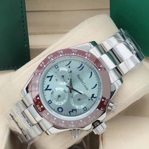 Montre de luxe 2813 automatiskt urverk herrklocka Brun keramisk ram Safiryta rostfritt stål Arabisk urtavla relojes lujo para hombre Mekaniska klockor