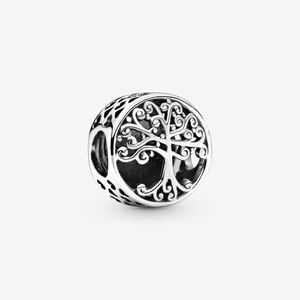 100% 925 Sterling Silver Family Roots Charms Fit Pandora Originale European Charm Bracelet Mode Kvinnor Bröllop Förlovning Smycken Tillbehör
