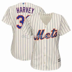 Maglia da baseball Matt Harvey New York Home cucito su misura Ivory Cool Base Jersey S-2XL