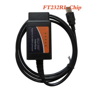 ELM327 V1.5 USB OBD2 Scanner Diagnostica Auto FT232RL Chip ELM 327 USB OBD 2 Auto Diagnostic-Tools EML-327 Supporto J1850 10pcs