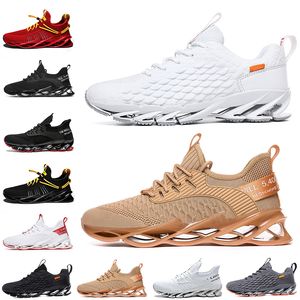 Nyaste Non-Brand Män Kvinnor Running Skor Blade Slip On Triple Black Vit Alla Röda Grå Orange Terracotta Warriors Mens Trainers Outdoor Sports Sneakers