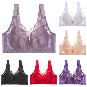 3/4 Cup Sexy Women Push Up Lace Brasieres Comfortable Adjusted-Straps Underwire Lingerie Set Bra Plus Size Clothing For Female