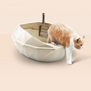 Odłączona plastikowa kuweta podwójnie warstwy półklosowy na pół-splash wielokrotnego użytku komediowe dla zwierząt domowych zapasy kota