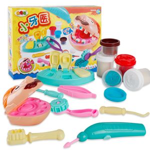 Crianças Finja Reproduzir Médico Simulação Modelagem Dentista Dentista Verificação Dentes Modelo Set para Crianças Early Learning Toys