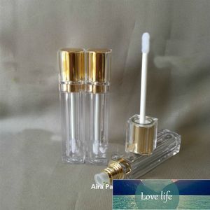 8ML High Grade Cosmetic Lip Gloss Bottle Elegant Gold Square Plastic Lipstick Refillable Tube Women Beauty Tool