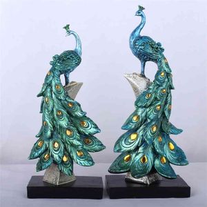 Artesanato de resina criativa Moda Decorações de Peacock Decorações Decoração de Casa Presentes de Negócios Decoração de Jardim 210924