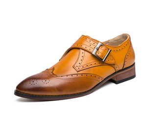 Mann Flügelspitze Designer Kleid Schuhe Zuschauer Oxfords Männlich Brauner Anzug Brogues Luxus Hochzeit Schuh Business Herren