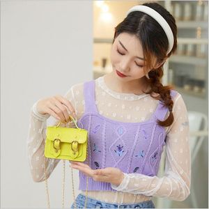 Hbp mini pvc mulheres bolsa bolsa de bolsa amarelo