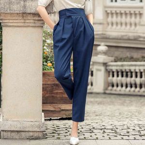 Pantaloni eleganti da donna di moda estiva per pantaloni da ufficio casual da donna a vita alta Harem 210514