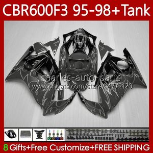 Body For HONDA CBR-600 CBR 600 CBR600 F3 FS CC 600F3 Grey flames 97 98 95 96 64No.274 600FS CBR600F3 600CC 1995-1998 Bodywork CBR600FS 1997 1998 1995 1996 OEM Fairings