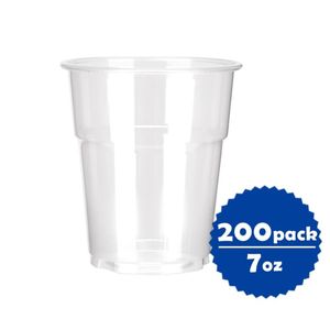 Wholesale disposable iced coffee cups resale online - Packaging Dinner Service OTOR oz Disposable Clear Plastic Cups Party Birthday Beer Iced Coffee Cup BPA Free Durable Stacka