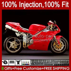 OEM Stock Red Body For DUCATI 748R 853R 916R 996R 998R 94-02 42No.33 748 853 916 996 998 S R 1994 1995 1996 1997 1998 748S 853S 916S 996S 998S 99 00 01 02 Injection Fairing