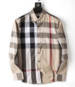 Mens Designer Shirts Brand Clothing Men Long Sleeve Dress Shirt Hip Hop Style High Quality Cotton TopsM-3XL#15