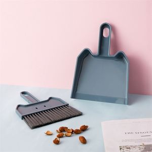 1 Set Dustpan Broom Desktop Cleaning Garbage Shovel Household Window Clearance Dust Brush Sweep Tool 210423