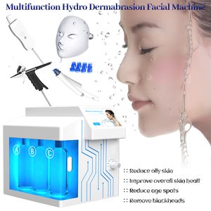 4 in 1 Spa Oksijen Jet Mikrodermabrazyon Makinesi Yüz Germe Elmas Dermabrazyon PDT LED Yüz Cilt Bakımı Equioment