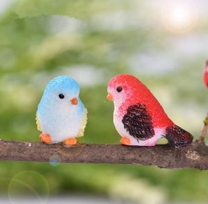 Ozdoby Ozdoby Cartoon Mini Ptak Miniaturowy Papuga Figurka Ogrodnictwo Ogrodnictwo Żywica Rzemiosła Ornament Prezent Kaktusy Soczyste Dekor Dekordy Akcesoria SN2991
